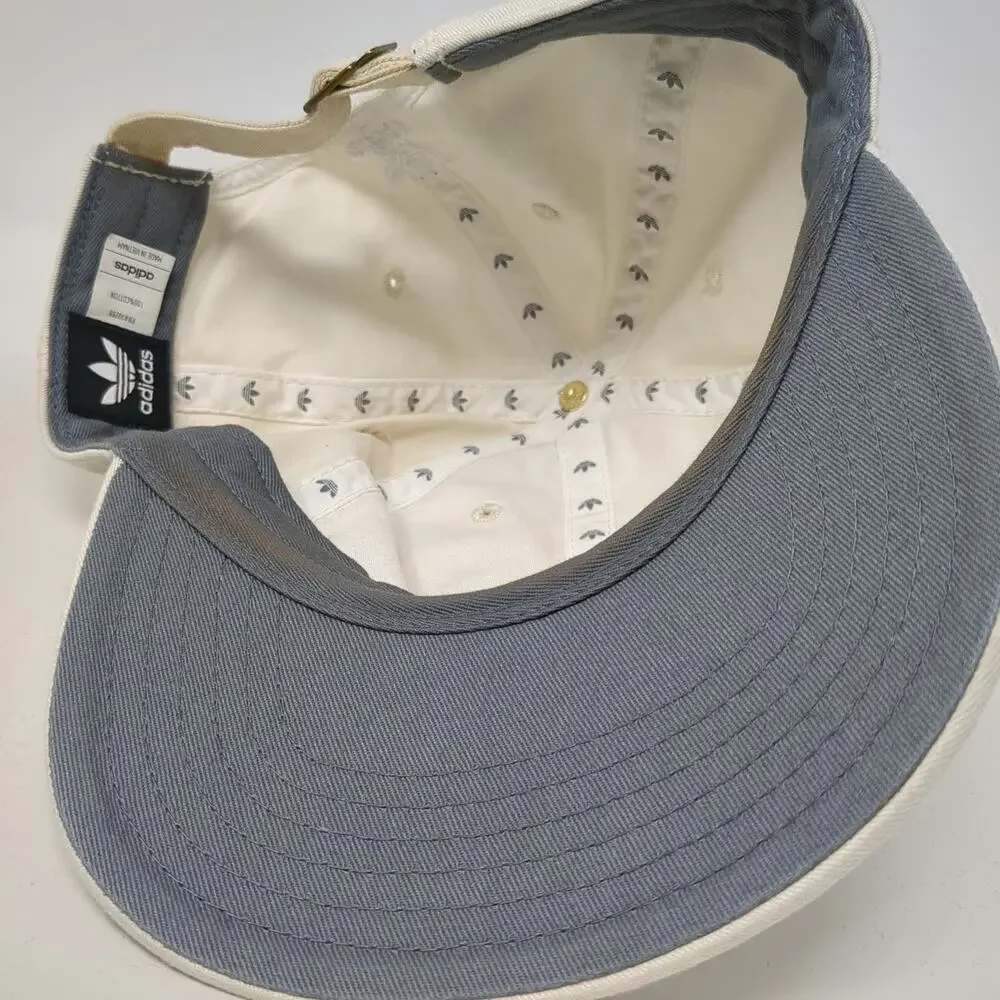 Adidas Baseball Cap Beige One Size Trefoil Logo Slideback Gray Undervisor Hat